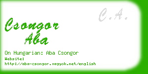 csongor aba business card
